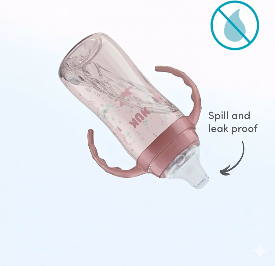 NUK Learner Cup 6+ mesi Collezione Timeless Esclusiva Amazon 10 Oz – Senza BPA Bicchiere antigoccia Confezione da 2 (confezione da 1) : Bambino