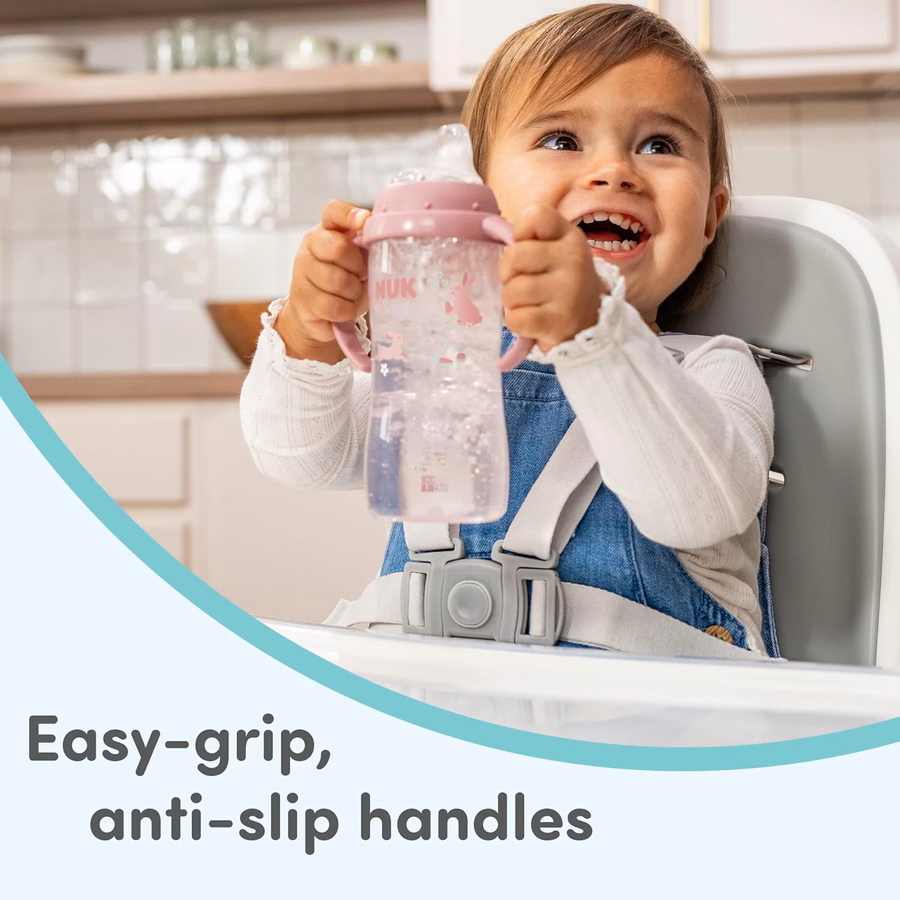 NUK Learner Cup 6+ mesi Collezione Timeless Esclusiva Amazon 10 Oz – Senza BPA Bicchiere antigoccia Confezione da 2 (confezione da 1) : Bambino