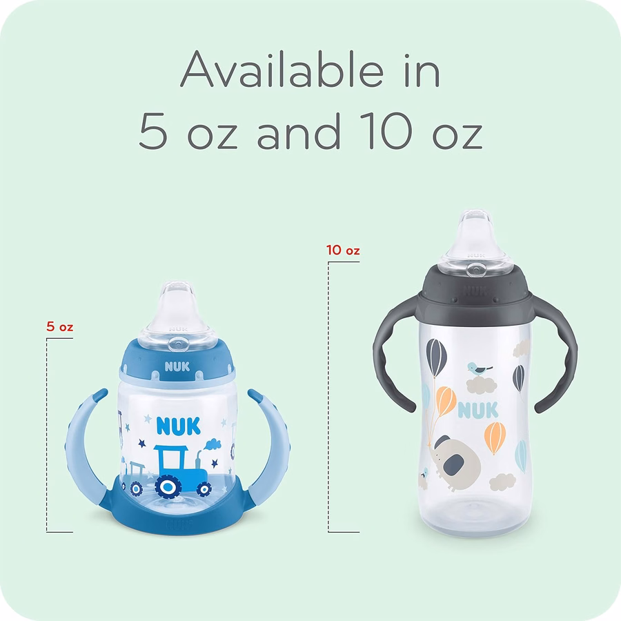 NUK Disney Learner Bicchiere antigoccia, Topolino, 150 ml (1 confezione) – Senza BPA, Bicchiere antigoccia: Bambino
