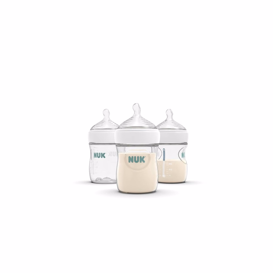 Tettarelle per biberon NUK Simply Natural - Flusso lento, in silicone, extra morbide, con sistema anti-colica, senza BPA, confezione da 2: per neonati