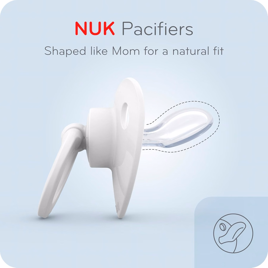 Set regalo NUK Simply Natural con biberon SafeTemp e anti-colica per l'alimentazione naturale, include 9 pezzi: per neonati