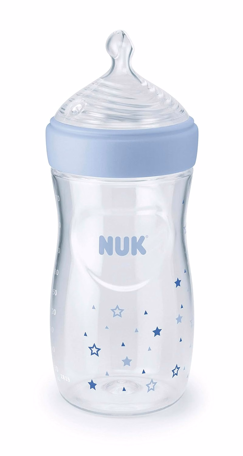 Set regalo NUK Simply Natural con biberon SafeTemp - Include 4 biberon: biberon