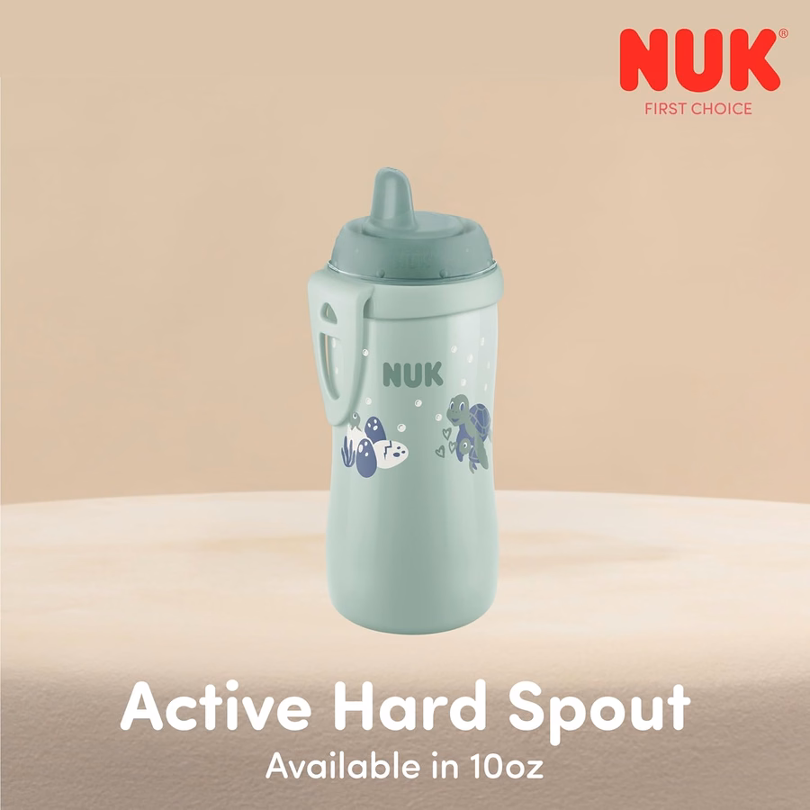 NUK Active Bicchiere con beccuccio rigido, 295 ml, 1 confezione, 9+ mesi: Bambino