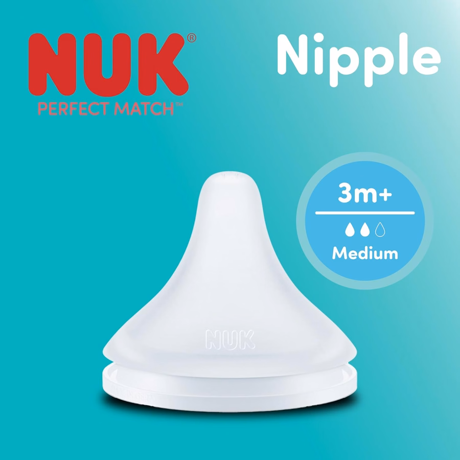 NUK Perfect Match, tettarella in morbido silicone a flusso lento con valvola anticolica, confezione da 2, senza BPA: Abbigliamento, scarpe e gioielli