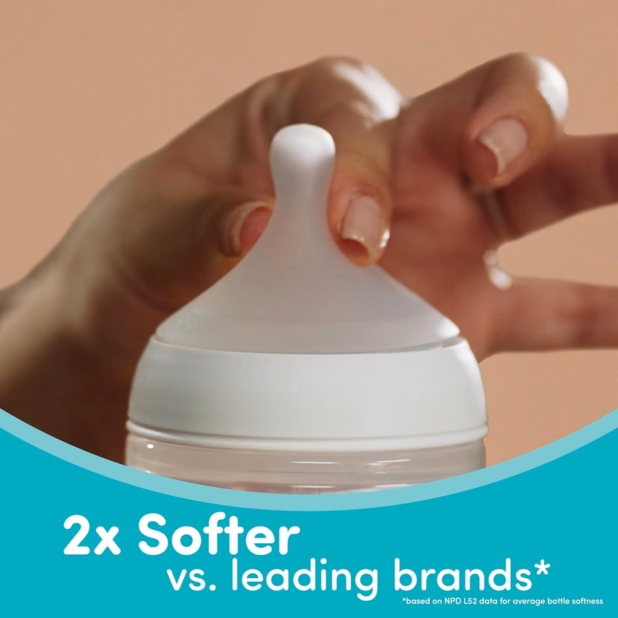 NUK Perfect Match, Flow Control, Tettarella in morbido silicone con valvola anticolica, confezione da 2, senza BPA: per neonati