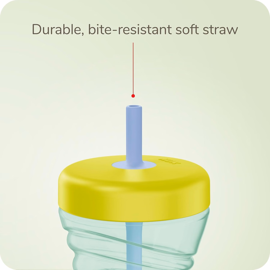 NUK Fun Grip Straw Cup, confezione da 3 - Bicchiere con cannuccia per bambini, ideale per bere facilmente, adatto a partire dagli 8 mesi di età: Baby