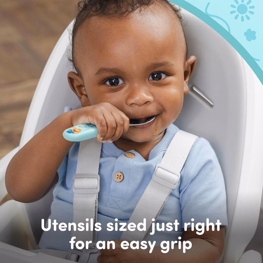 Set di stoviglie NUK Ms Rachel, composto da piatto e ciotola per bambini e posate per neonati (forchetta e cucchiaio), set da pranzo per bambini, senza BPA, lavabile in lavastoviglie: per neonati