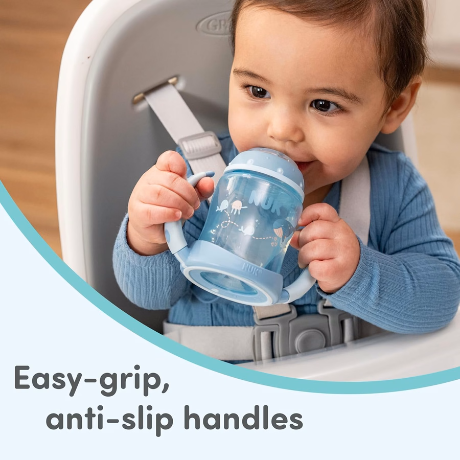 NUK First Choice Tazza per l'apprendimento di Topolino, 150 ml, confezione da 2: Per neonati